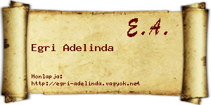Egri Adelinda névjegykártya